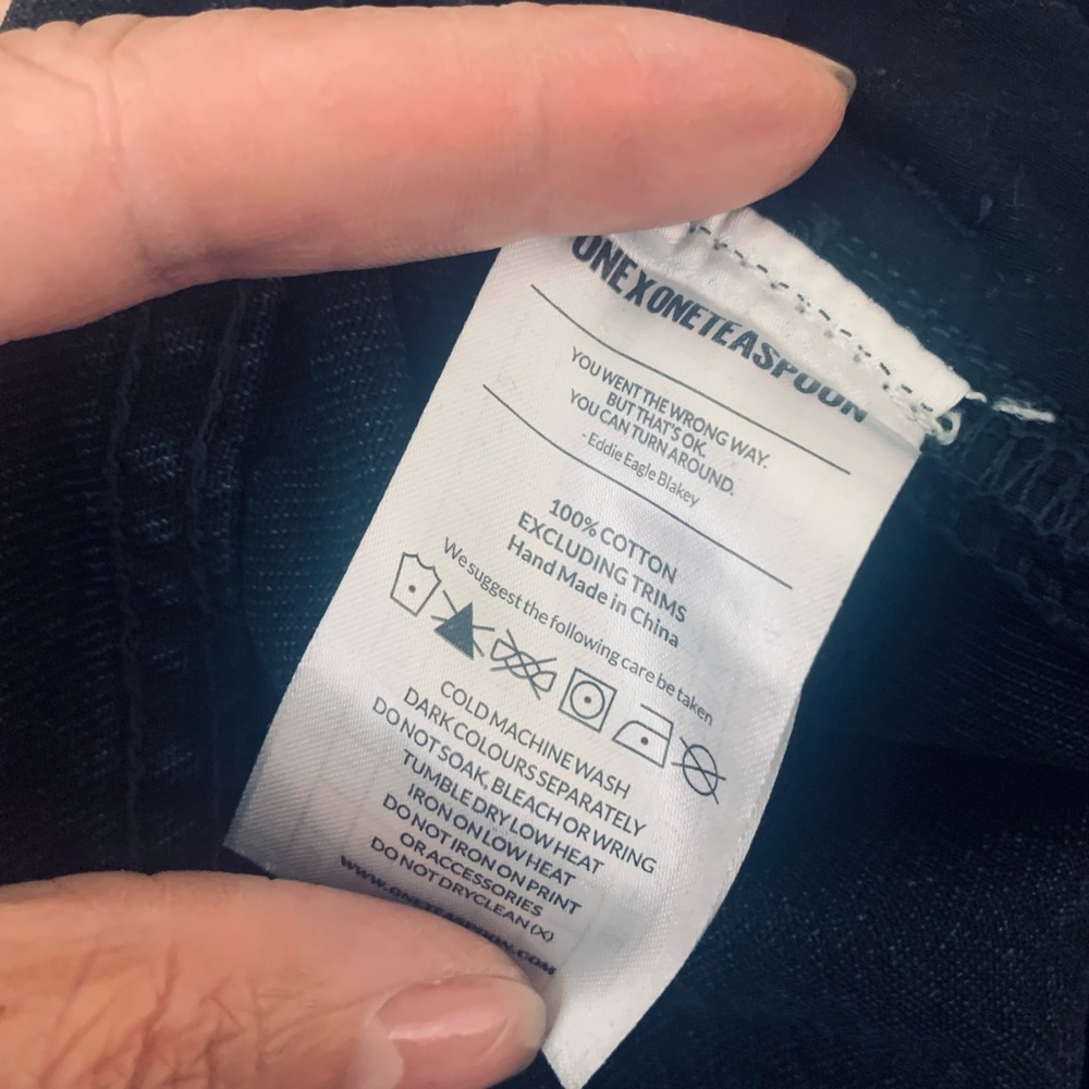 One Teaspoon Kick Flare Crop Raw Frayed Hem Black Oak - Picture 9 of 15